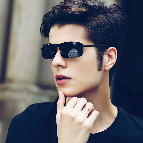 

men 100% polarized sunglasses men fashion brand rimless driving sun glasses for male eyewear uv400 gafas, White;black