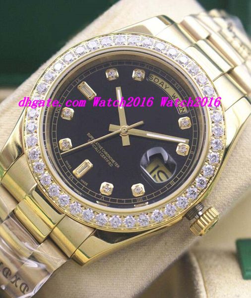 

luxury watches men gold 5 colors dial diamond bezel 118348 watch chest 41mm automatic fashion men's watch wristwatch, Slivery;brown