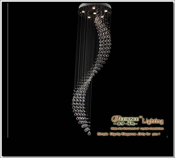 

spiral crystal ceiling light md20017 for stairs with gu10 bulbs d600mm h2000mm