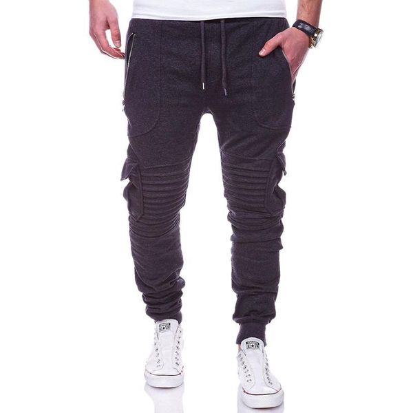 

slim joggers fashion jogging pants for 8 men trousers fit sweatpants j180920 m-3xl harem dance hip colors sport pants mens hop efuqh, Black