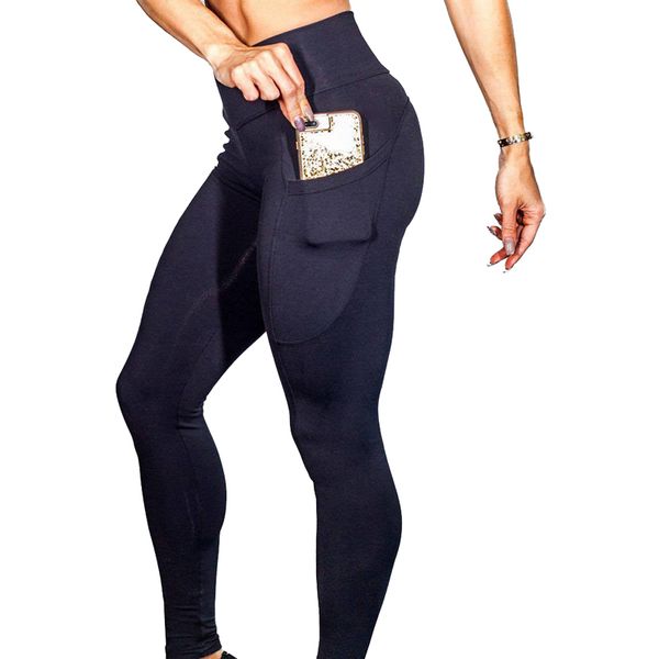 

vertvie running sport yoga pants workout fitness slim leggings one side mobile phone pocket high waist sport trousers 2018, White;red