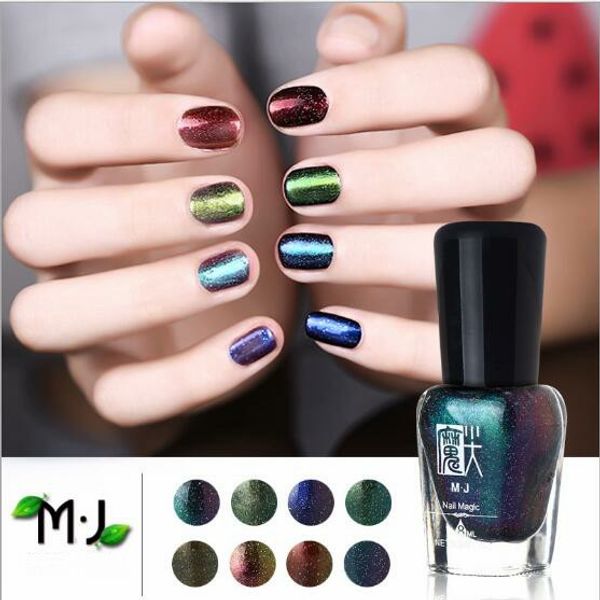 

magic tip point lasting star nail polish non toxic and tasteless can tear nail oil laser color does not fade, Red;pink