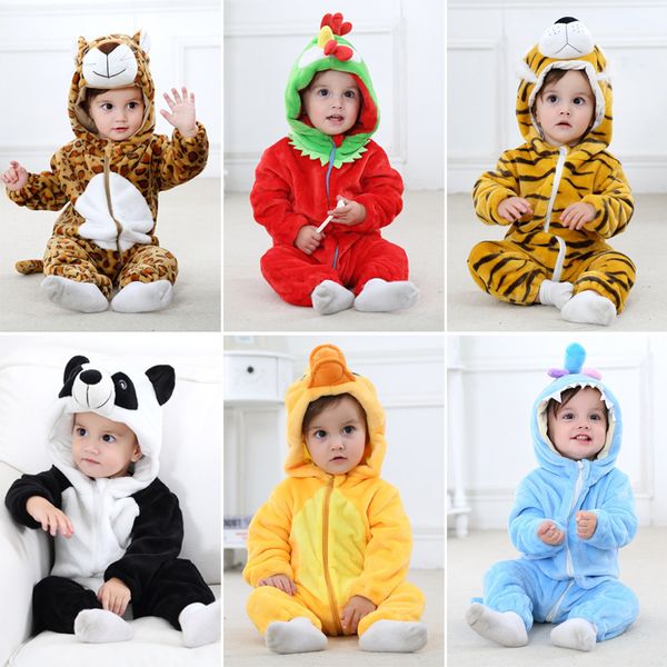 Baby tiger roupas primavera e outono fundos flanela modelagem animal escalada roupa ins vestuário crianças roupas recém-nascidas barato atacado