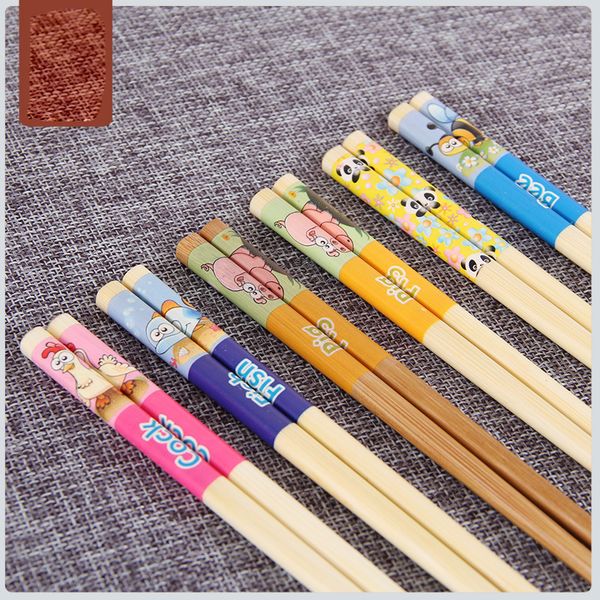 

cute cartoon natural bamboo chopsticks kids chopsticks tableware gifts for children