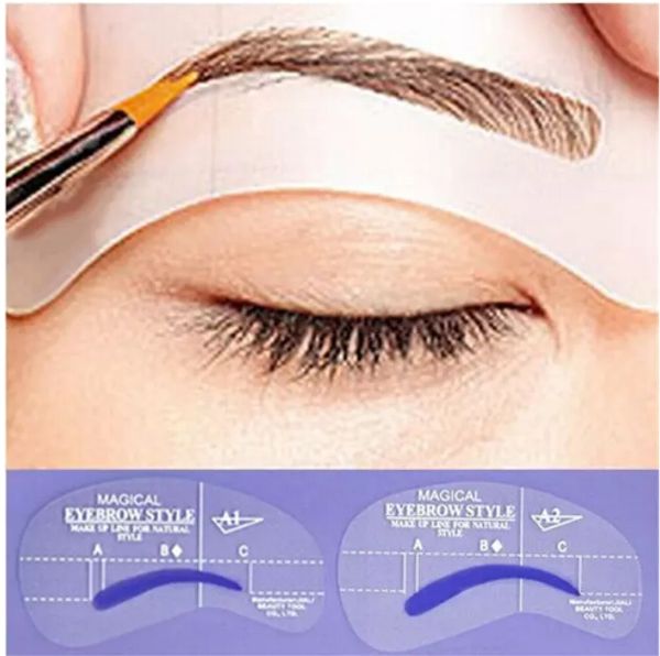 

wholesale new useful women eyebrow model drawing style model grooming stencil template shaping shaper beauty 126