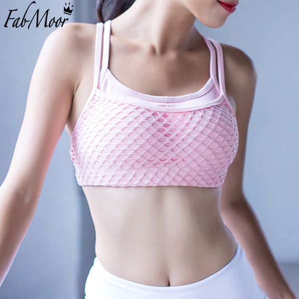 

compression sports bra women honeycomb fabric gym fitness yoga bra padded sports running underwear sport brassiere, White;black