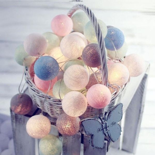 

3 м 20 led хлопок бал огни рождественские огни романтические украшения красочные на открытом воздухе батареи рождественские украшения атмосф