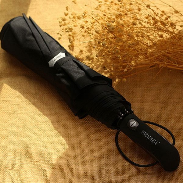 

brand large folding umbrella rain 1.2 meters business men automatic umbrellas windproof male parasol dark blue jj-fkys1