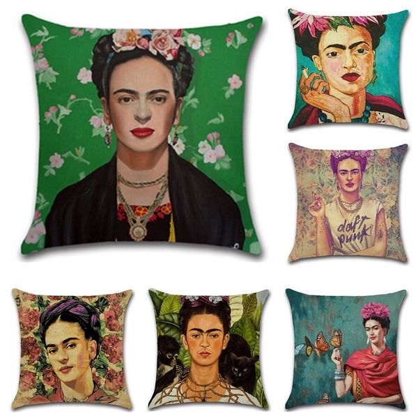 

new pillow case 8 styles pillow cover mexican painter frida karro woman painting herself portrait cushion cover pillowcase
