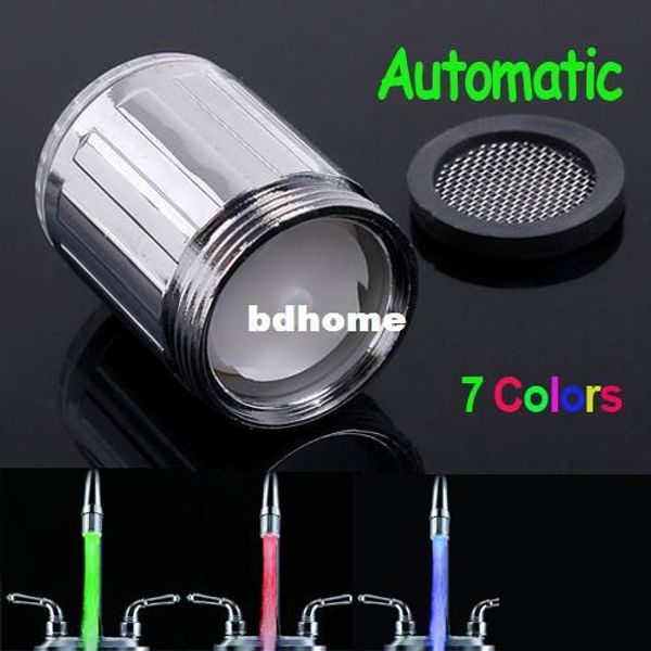 

20pcs/lot,durable abs 7 colors led faucet light water stream faucet tap,+ adapter,h4706,hipping wholesale