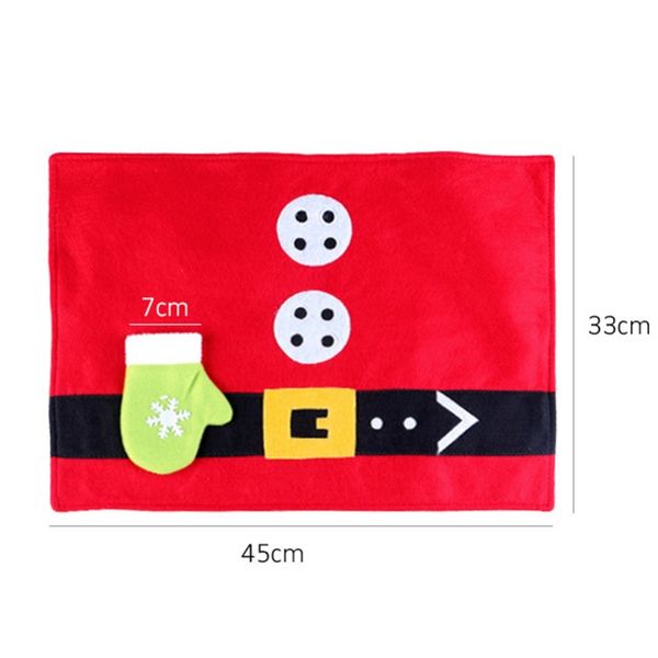 

fashionable christmas food table mat christmas decorations home red color flannel