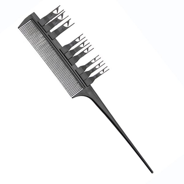 

new style beauty salon barber dyeing hair comb with special antlers comb teeth shape double side multifuncton hair tool 198, Silver