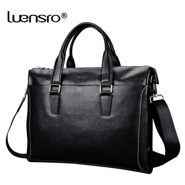 

100% genuine leather lapbag briefcase business men bag real cow leather male shoulder handbag man briefcase clearance