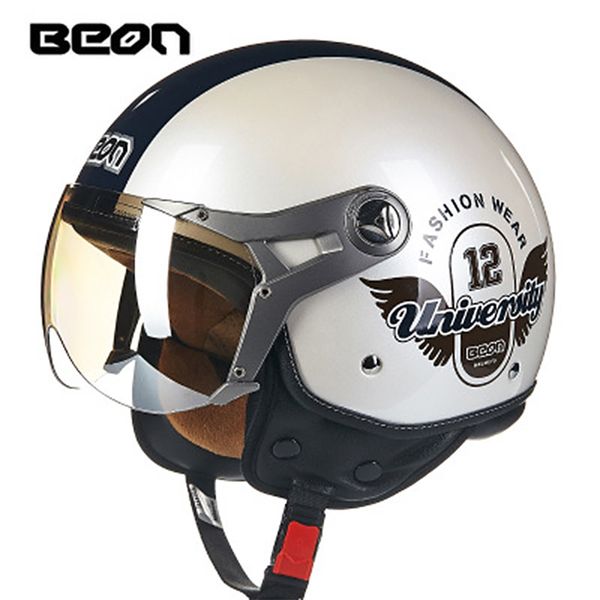 

beon classic motocross half face helmet motorcycle moto electric bicycle safety headpiece racing helmets for women and men