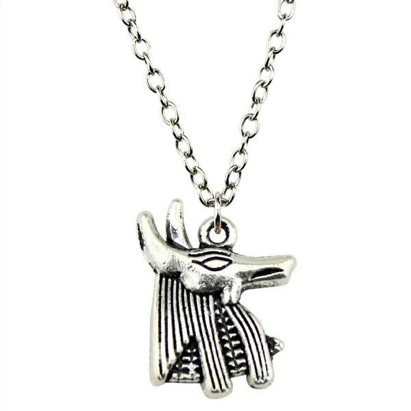 

wysiwyg 5 pieces metal chain necklaces pendants hand made necklace men egypt horse 21x16mm n2-b11433, Silver