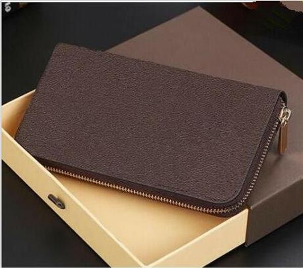 

selling~male pu leather wallet casual long card holder pocket fashion purse wallets for women men with box, Red;black