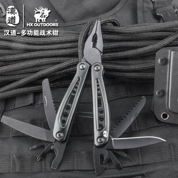 

hx outdoors outdoor multi-functional combination of folding tool pliers, wrench knife tactical multi-function pliers