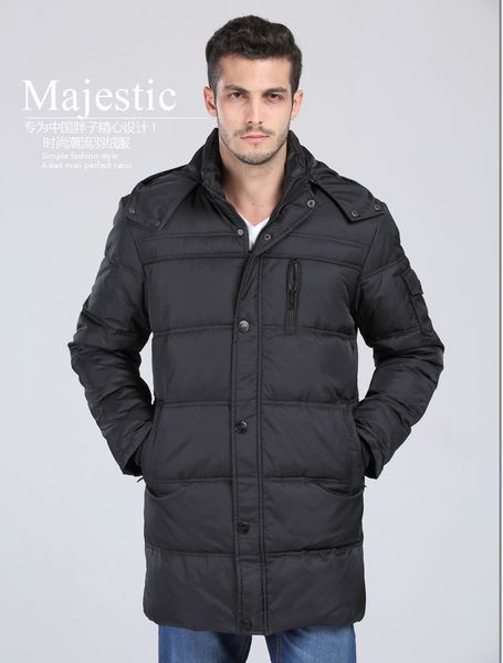 

men's medium-long jacket down brand coat -30 degree wear super large extra big plus size - 6xl7xl8xl9xl 10xl 11xl 12xl 13xl, Black