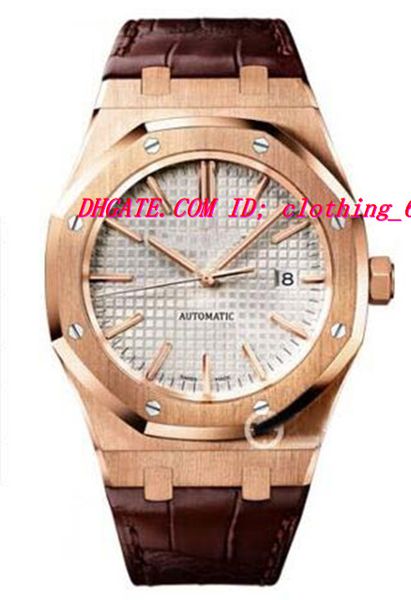 

luxury watches 18k rose gold 41mm 15400or.oo.d002cr.01 new automatic men watches men's watch quality, Slivery;brown