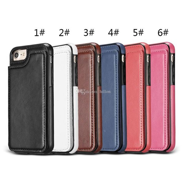 

pu leather back cover wallet case for samsung s9 s900 plus note 8 s8 s8 plus iphone x 8 7 plus opp package