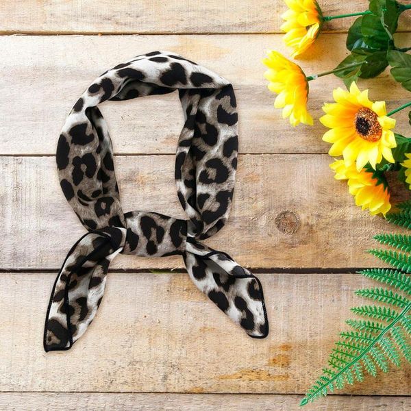 

70x70 cm multifunction new women leopard printed satin polyester silk scarf shawl scarves shawls small coats