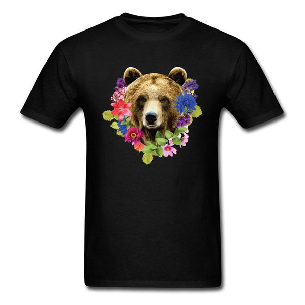 

футболка с цветочным принтом мужские футболки с круглым воротом летние хлопковые футболки с коротким рукавом, White;black