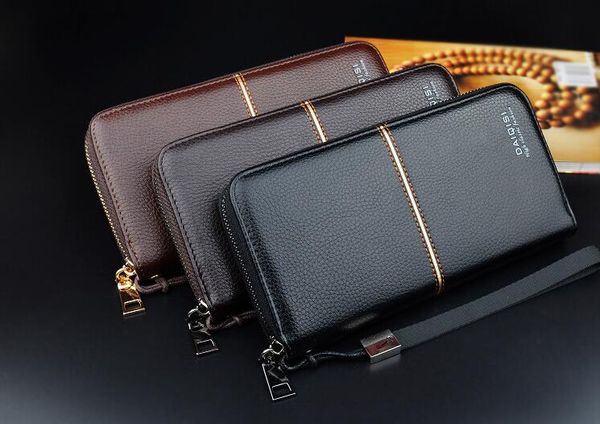 2018 new european and american men s long purse zipper fashion