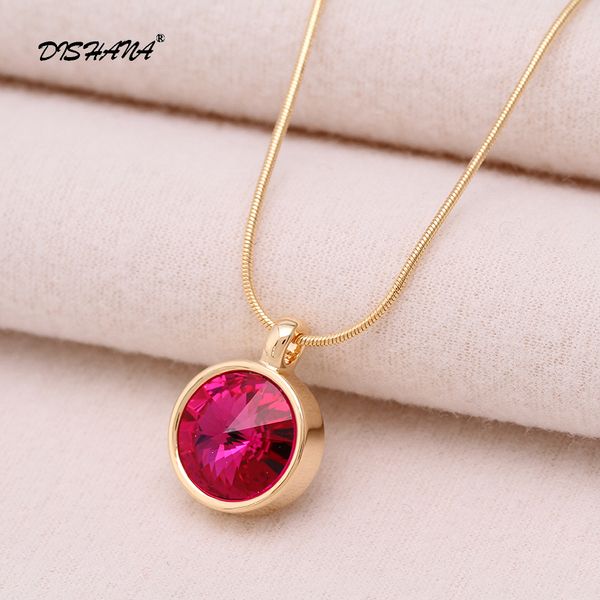 

fashion women pendant necklace jewelry crystal statement necklace bright gold and silver chain kolye collier femme(x0217-1, Black
