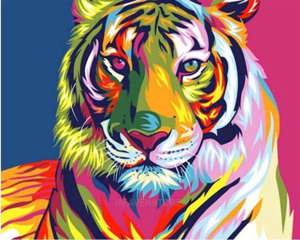 

Square/round Drill 5D DIY Diamond Painting "Colorful tiger" handmade 3D Embroidery arts Cross Stitch Mosaic Home Decor Experience toys gift