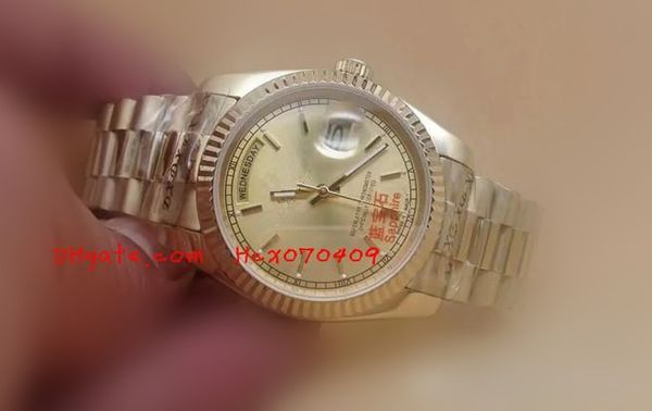 

Luxury Top Quality AAA Sapphire 36mm Mens 18k Gold President Champagne 18038 Mens Watch Men's Watches