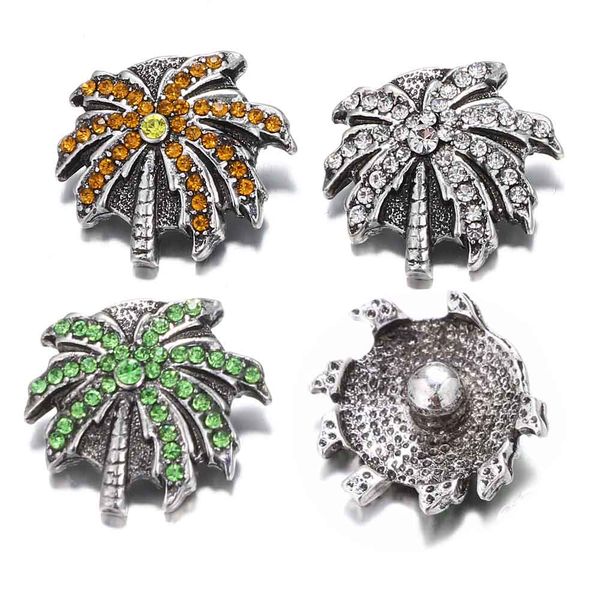 

w456 tree 3d 18mm 20mm metal snap button for bracelet necklace interchangeable jewelry women accessorie findings