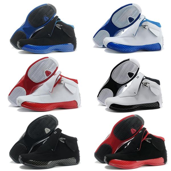 

New 2018 Cheap 18 XVIII 18s Mens Basketball Shoes generation of black and blue Athletics Sport Sneaker