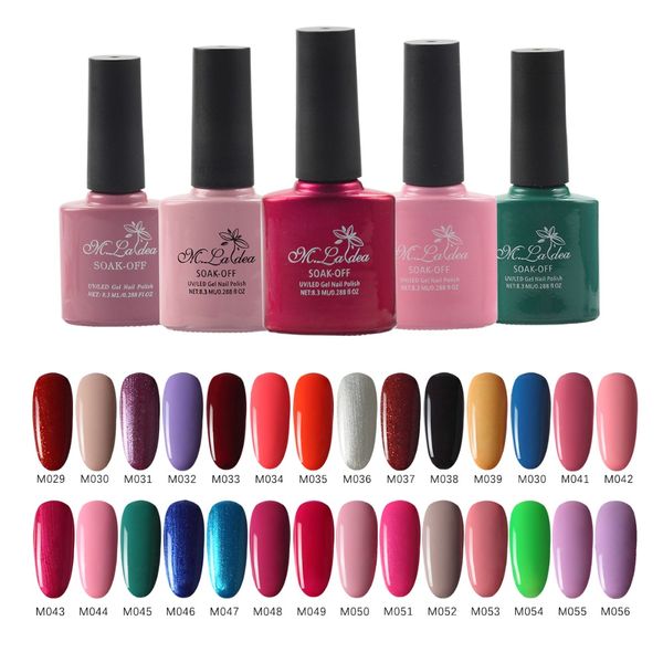 

m.ladea gel polish m029-m056 color bottles corresponding color led uv nail gel polish coat, Red;pink