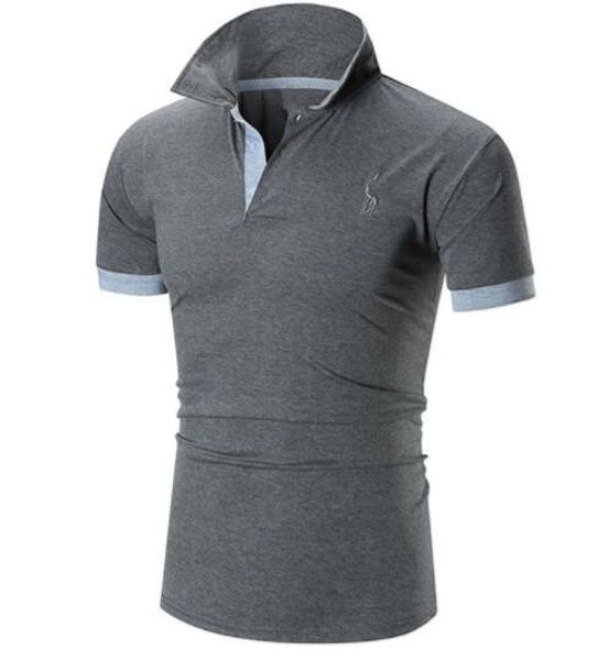 

einaudi mens shirt brands 2018 male short sleeve casual slim solid color printing deer pattern s men 3xl, White;black