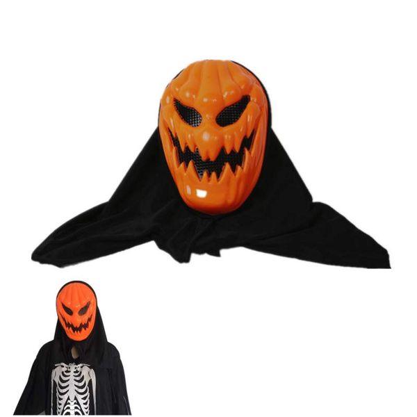 Halloween Mask Ghost Festival Tricky Toy Plastic Pumpkin Full Face Copricapo Maschera smorfia per la decorazione di Carnevale Party Bar