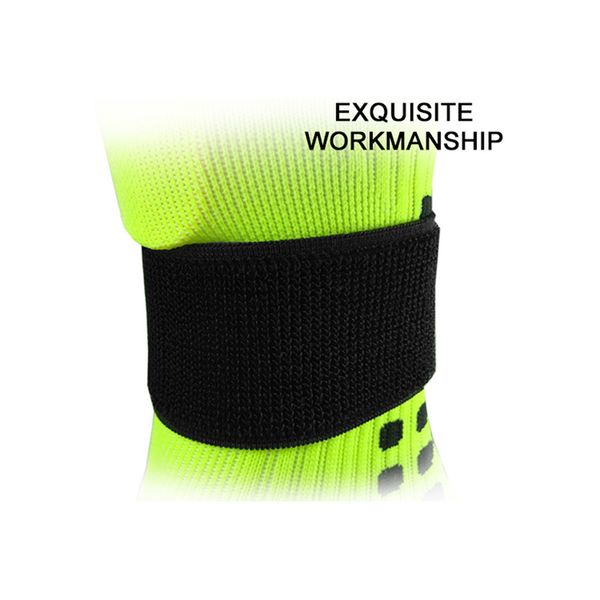

1 pair outdoor sports fixed leg sports protective gear soccer socks leggings guards calf fixing strap, Blue;black