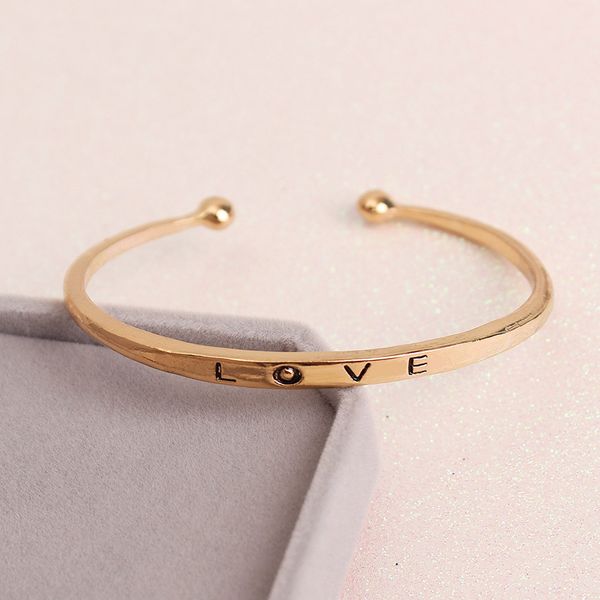 

3 colors gold love bracelet simple europe america style zinc alloy bracelets for women bangles jewelry christmas gifts, Black