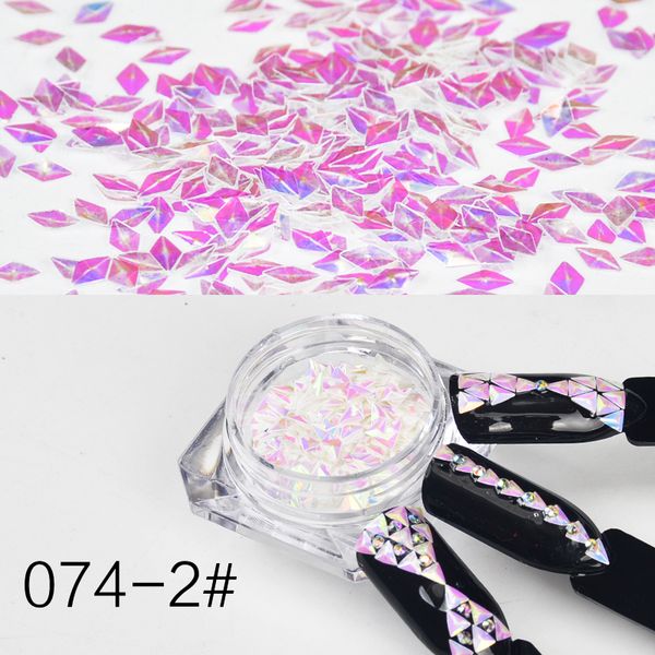 

chameleon laser triangle sequins nail art glitter flakes powder uv gel polish tool decor manicure, Silver;gold