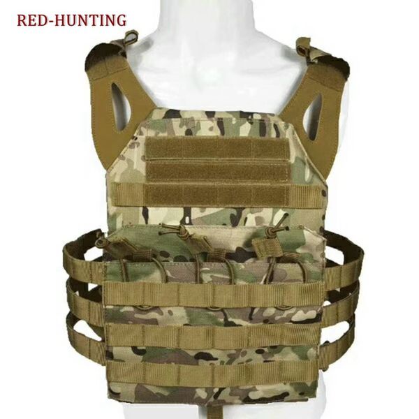 

tactical jumpable plate carrier jpc lightweight vest body armor + plates ing, Camo
