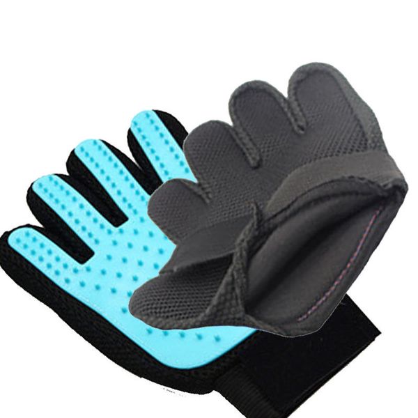 

Удаление Pet Grooming Glove Brush Dog Cat Magic Touch Fur волос Mitt Массаж Deshedding Comb Five Fingers Силиконовые п