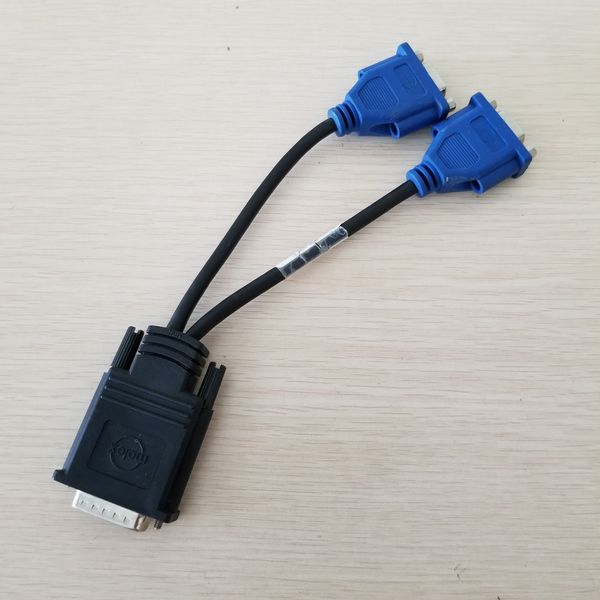 

10pcs---original molex dms-59 dms59 59pin dvi male to 2-port vga female video y splitter short cable 1 pc to 2 monitor used