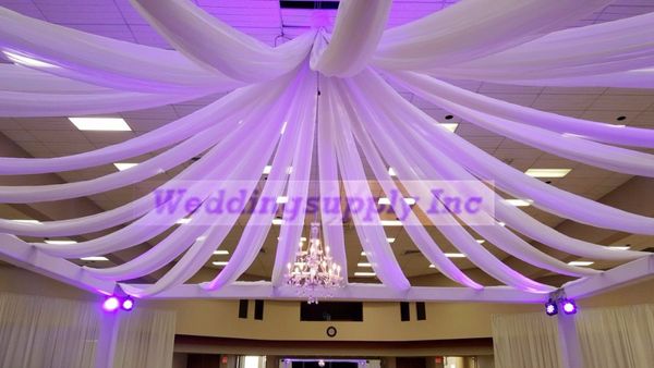 

70cm*10m ceiling drapes roof drape for wedding banquet christmas grand event new year decoration material is ice silk fabric