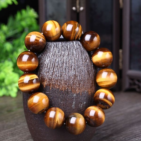

wholesale natural tiger's eye stone bracelets & bangle fashion 5a for women and men bracelets gift beads jewelry, Black