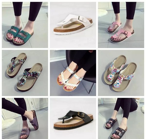 

flip flops summer cork slipper woman flats sandals antiskid slippers beach shoes casual cool slipper 19 colors 2pcs/pair ooa1669, Black