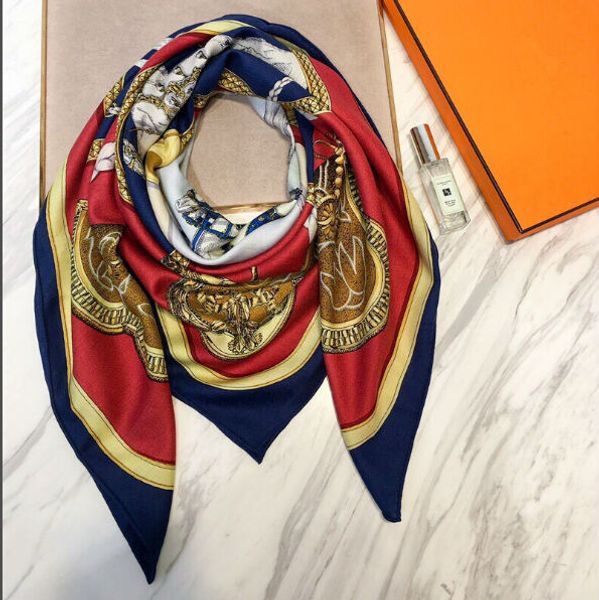 

luxury scarf women wool blue royal equestrian shawl designer 140*140cm cape fashion for winter plaid scarf, Blue;gray