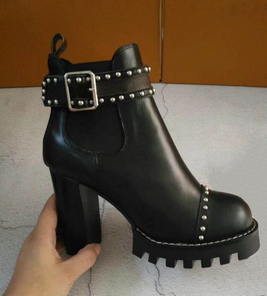 

full leather women's boots designer style fashion female short boots ladies shoes eur 35-42, Black