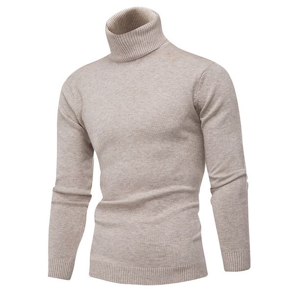 

зима толстый теплый 100% кашемировый свитер мужчины водолазка бренд мужские свитера slim fit пуловер мужчины трикотаж двойной воротник, White;black