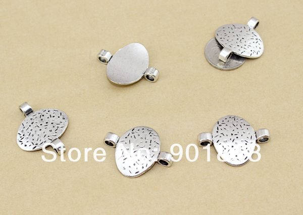 

10pcs/lot antique silver double hole sideway beads fitting charm bracelet f324