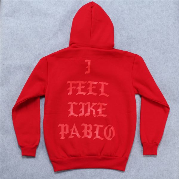 

KANYE PABLO Men Hooded Sweatshirts Male Teenager Boy Hoodies Letters Designer Harajuku Pullovers