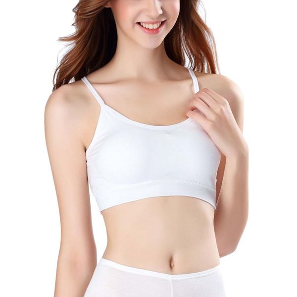

women's solid color cross straps beautiful black bras wrap-proof breathable tube sport yoga fitness accessories bralette, White;black